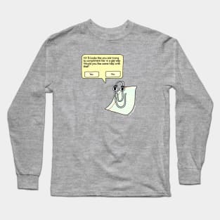 Queer Clippy - The Peach Fuzz Long Sleeve T-Shirt